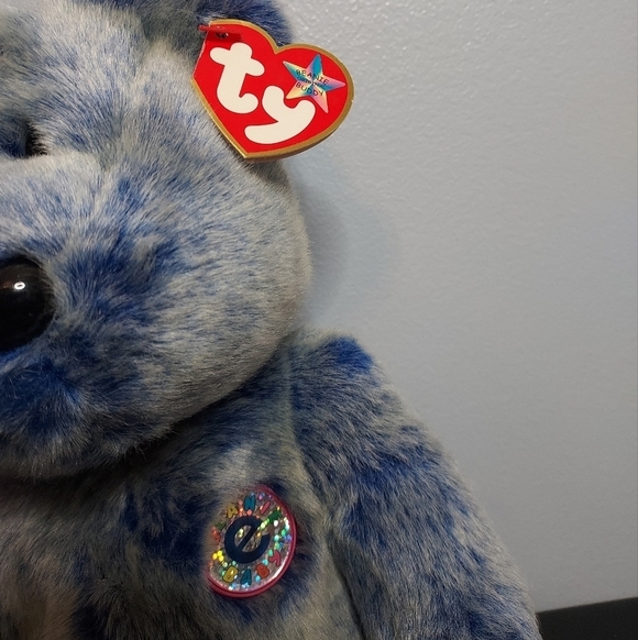 TY Periwinkle The Bear (2001) Beanie Buddy - Picture 3 of 8